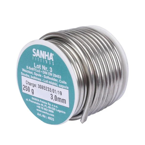 Мягкий припой Sanha Sn97Cu3 - 2 мм